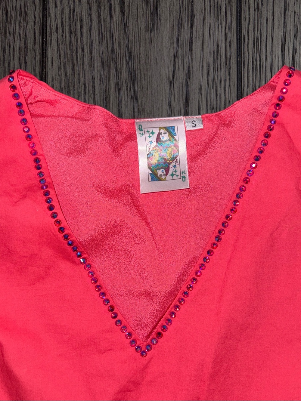 Queen of Sparkle Pink Firework Back Dress Size S Maximalist Festive Party Sequin - Picture 8 of 12